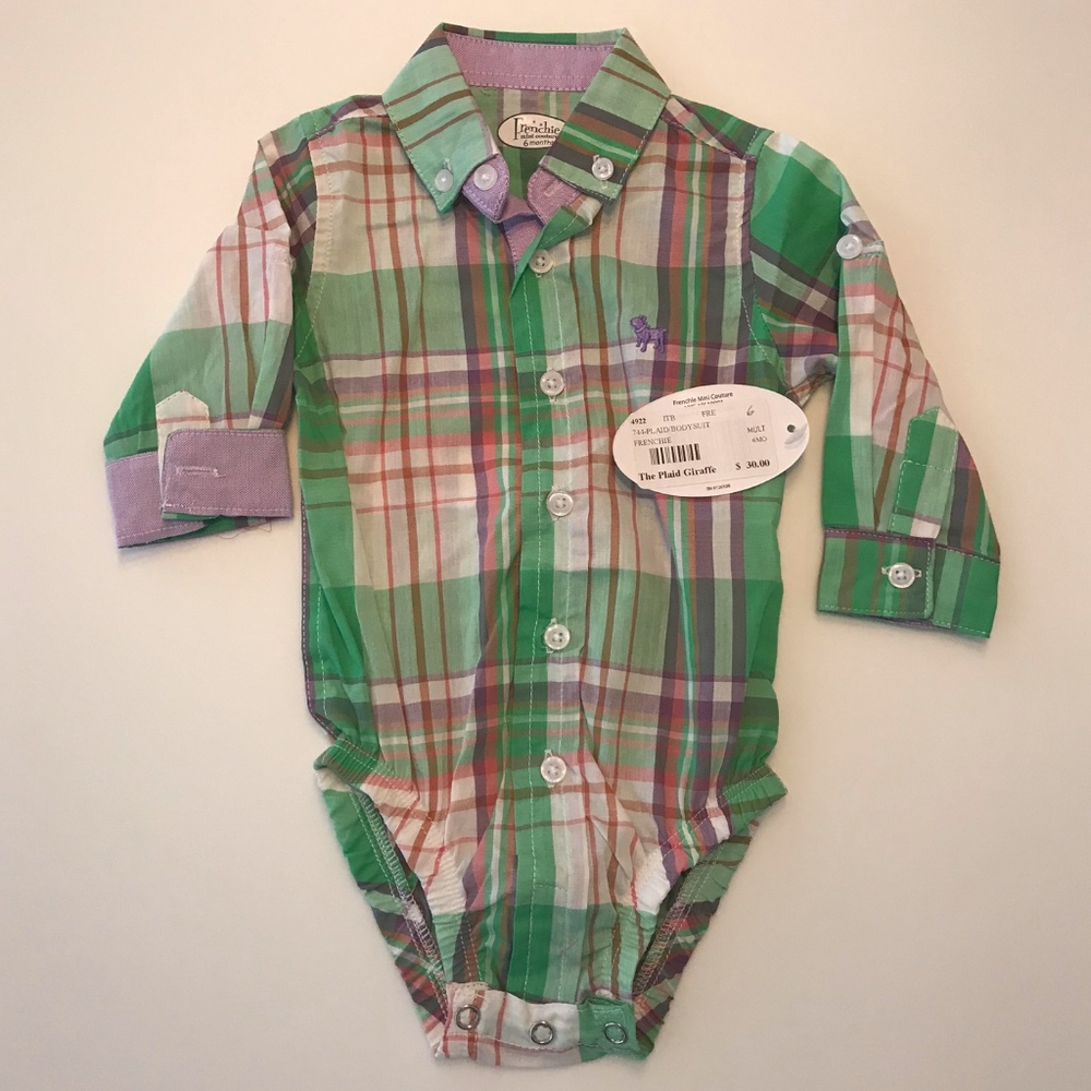 NWT Frenchie Boy Bodysuit, 6M